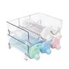 2 Tier Stackable Water Bottle Organiser Wine Water Bottle Organizer Stand Detachable Clear Water Bottle Storage Rack for Home
