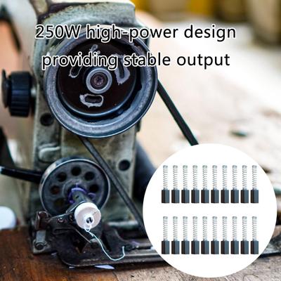10 gab. 250 W šujmašīnas motora oglekļa sukas 5x12 mm Oglekļa suku nomaiņa mājsaimniecības šujmašīnas piederumam