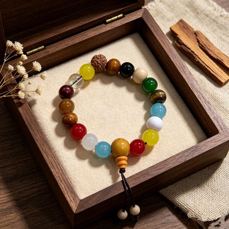 Lianlian Ruyi Bracelet Ins National Style Coloured Glaze Girlfriend Bracelet All-match High-end Antique Bracelet