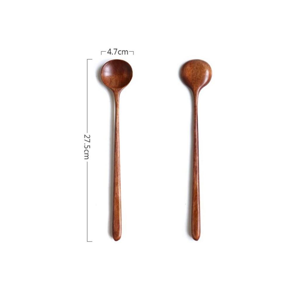 Durable Solid Wood Sauce Scoop for Kitchen Cooking Utensil Colander Tableware Soup Spoon Stir Spoon