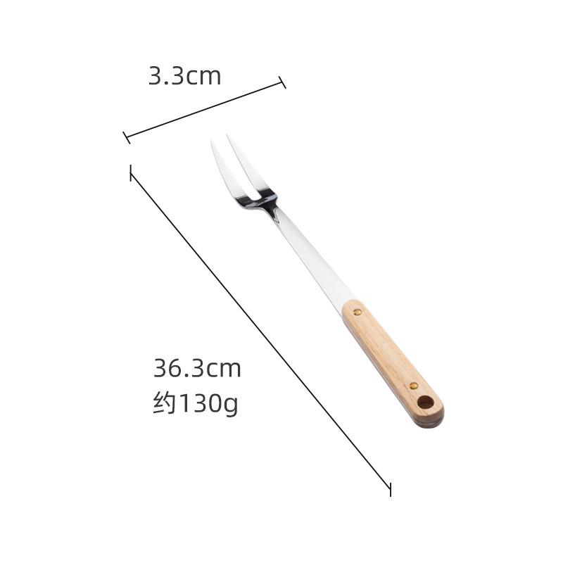 HANYANG Espátula de acero inoxidable, utensilios de cocina, espátula con mango de madera, espátula para cocinar