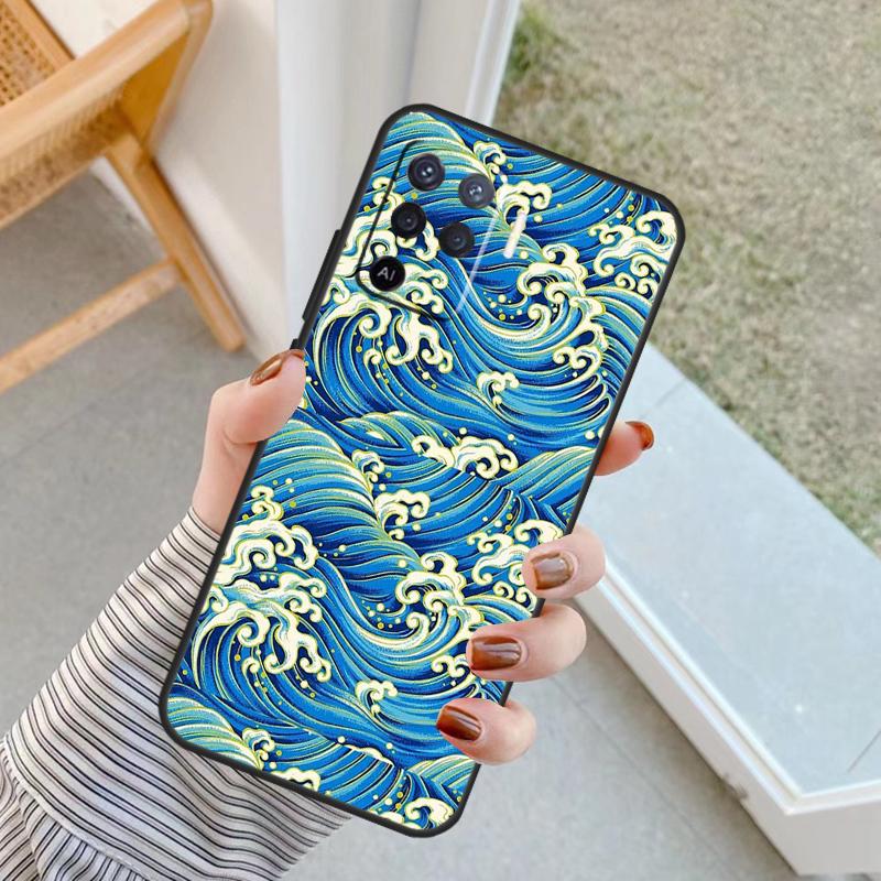 Japanese Pub Wave Anime Art Case For Oppo A60 A80 A40 A17 A57 A77 A74 A54 A94 A78 A98 A18 A38 A58 A96 A76 A16 A15 A5 Pro
