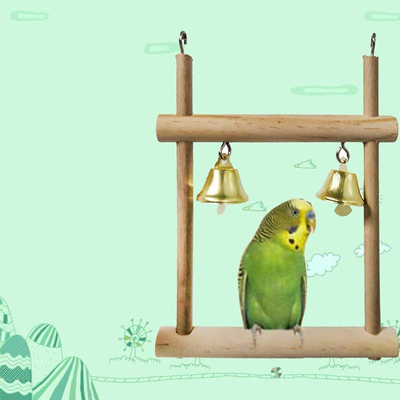 1/8PCS Set Combination Parrot Bird Toys Wood Articles Bite Pet Bird Toys For Parrot Training Bird Toy Swing Ball Bell Standing