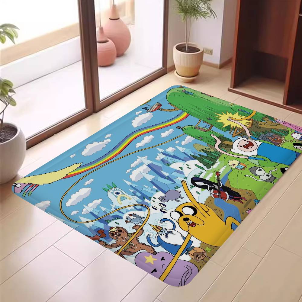 A-Adventure Cartoon T-Time Bathroom Mat Kids Room Bedroom Decoration Balcony Anti-Slip Doormat Living Room Welcome Rug