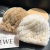 Womens Real Rex Rabbit Fur Beanie Hat Thick Warm Winter Knit Cap With Ear Protection