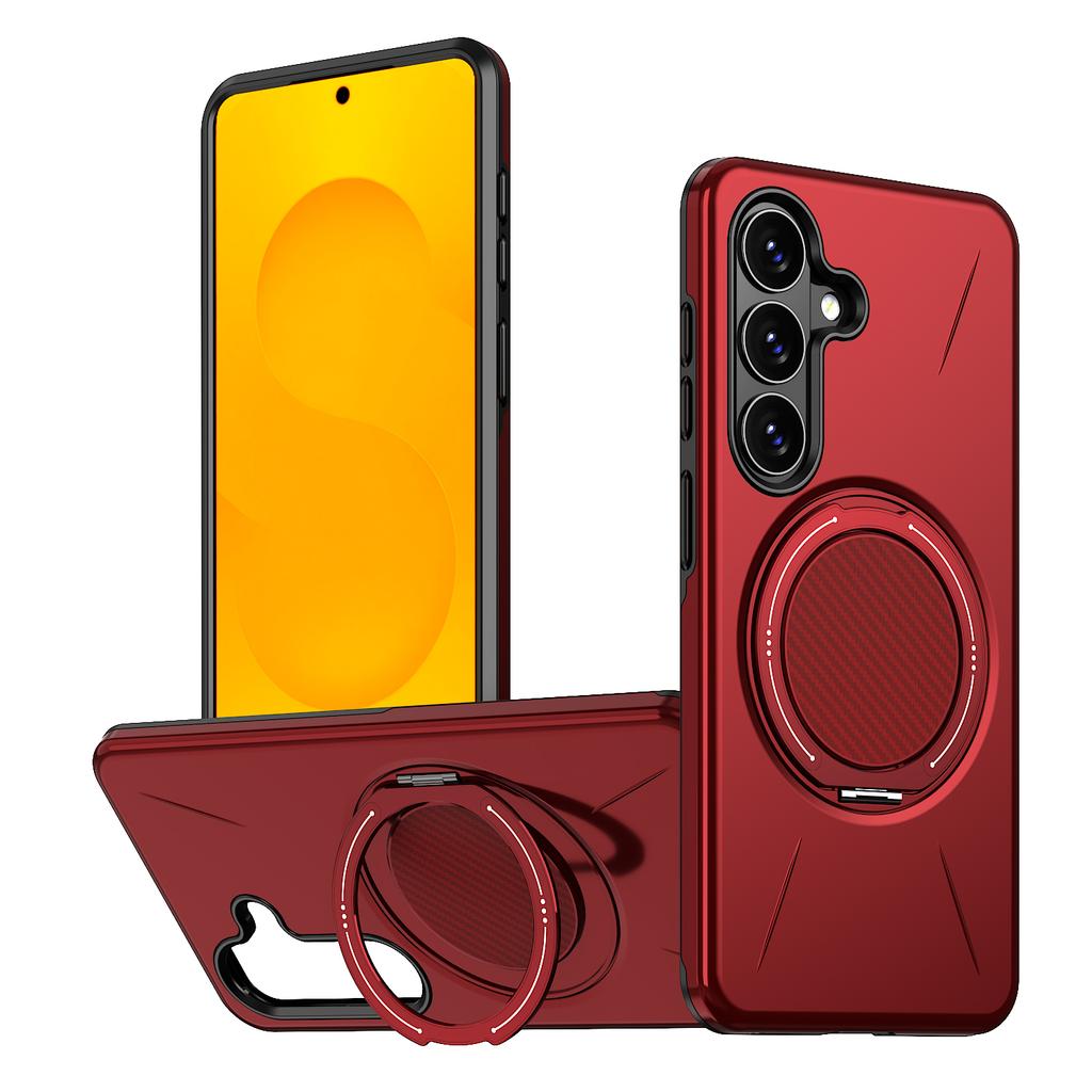 For Samsung Galaxy S26 Magnetic Case Rotating Kickstand TPU + PC Phone Cover