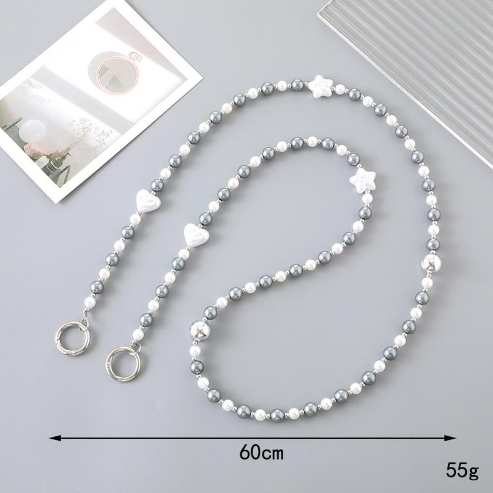 Beaded Pearl Strap Mobile Phone Lanyard DIY Bag Chain Portable Shoulder Strap