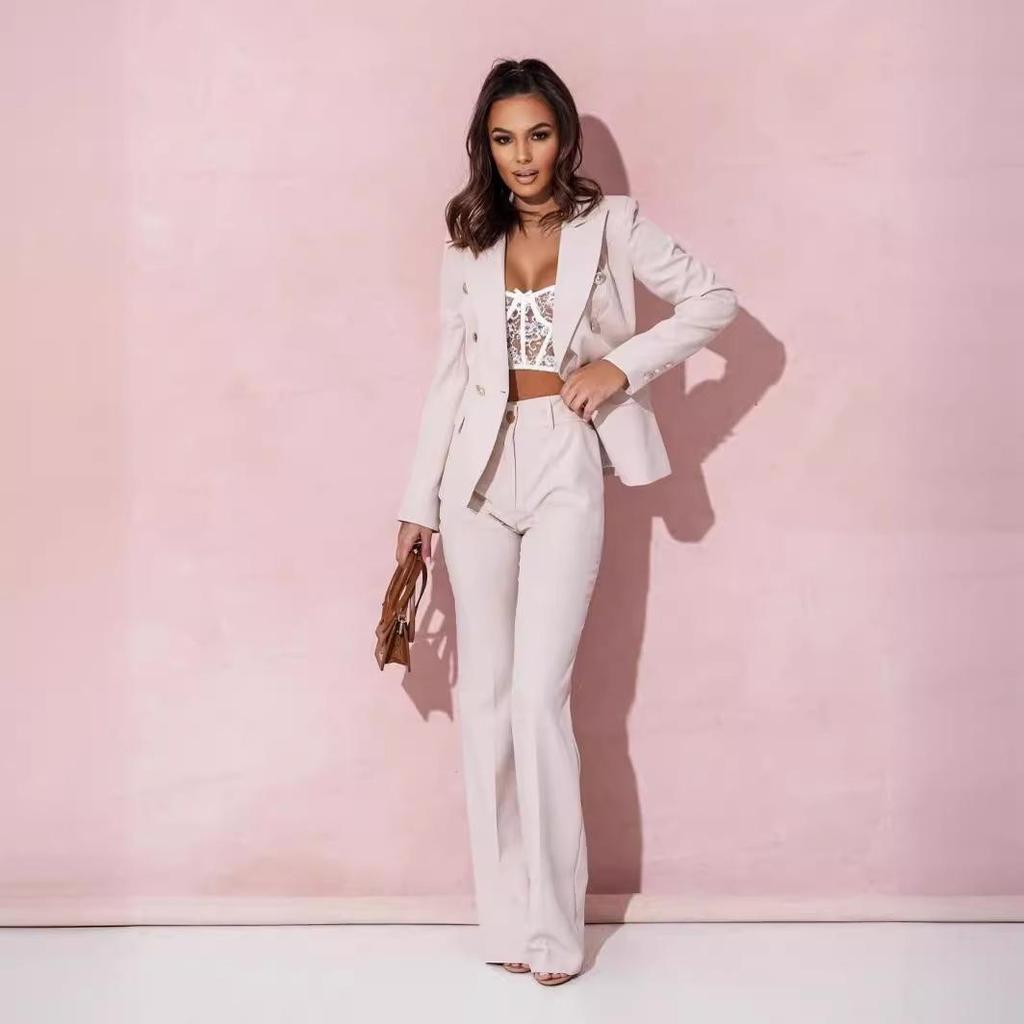 Women's Double-Breasted Professional Suit Set - Hot Sale