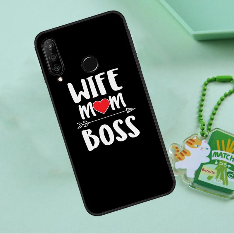 Wife Mom Boss Quotes For Huawei Nova 10 9 SE 5T 12s 12i 11i Y91 Y90 Y60 Y70 Y72 Y61 P20 P40 P30 Lite P60 Pro Case