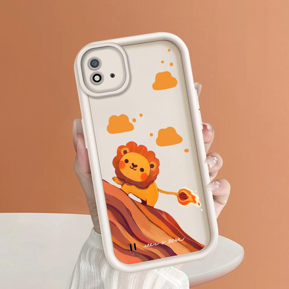 Soft Silicone Square Ladder Printing Pattern Phone Casing Full Cover Camera Shockproof Protection Rubber Case for OPPO Realme