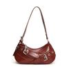 Fashion niche new retro Spice Girl armpit bag, locomotive shoulder bag, high-end versatile baguette small bag