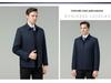 Brand Men's Cold-Proof Cotton Jacket: Autumn Winter Business Casual Non-Iron Warm Silk Coat for Middle-Aged Men