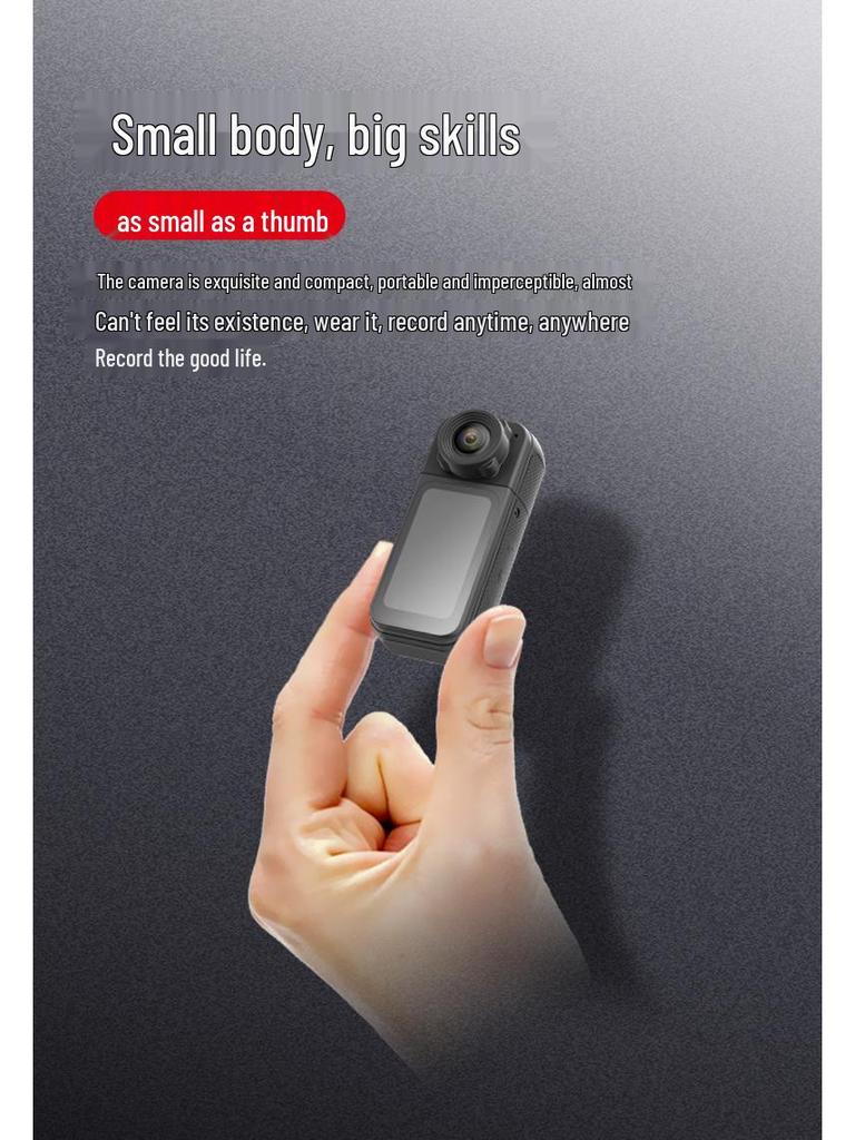 1080p Mini Sports Camera - Portable HD Thumb Recorder with Large Screen for Cycling