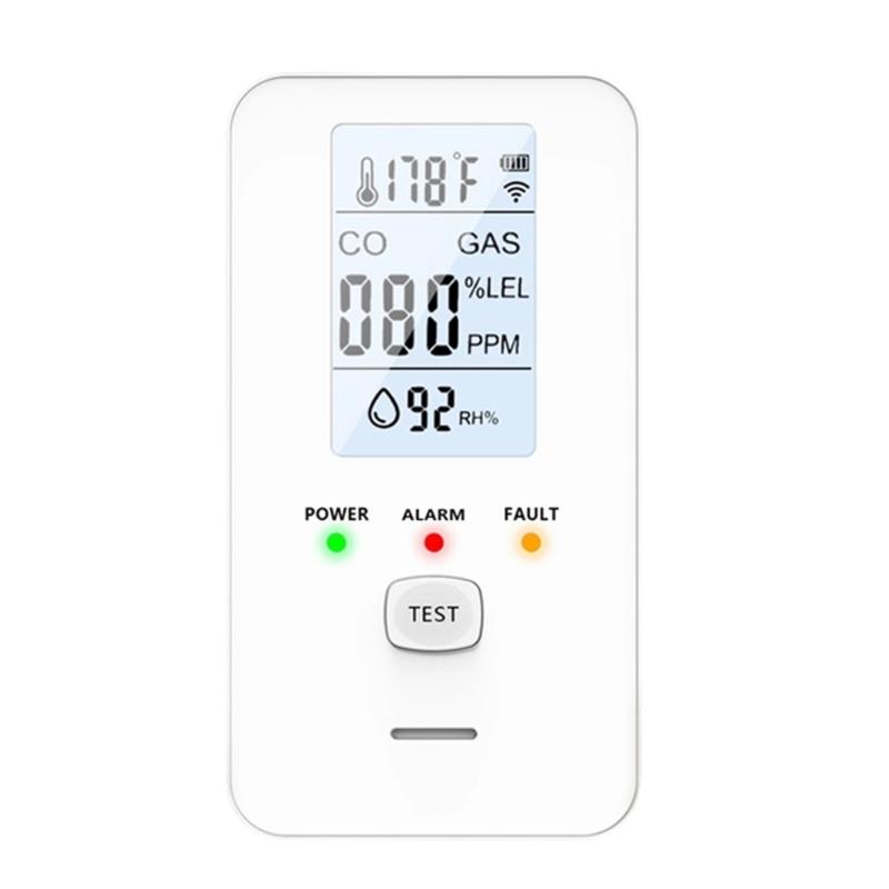 Environmental Monitor Device for Gas Leak Detection Humidity and Temperature Featuring Sound Light Warning Color Screen