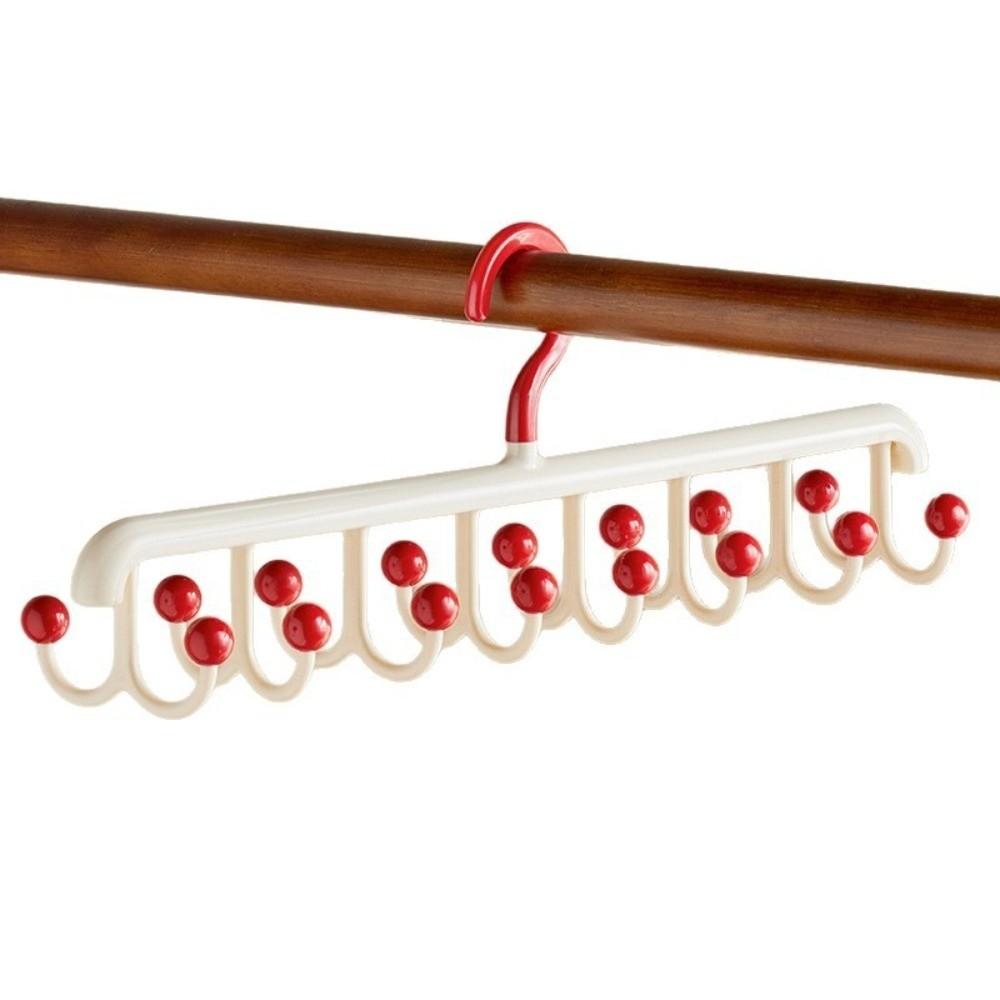 Durable 16-Hook Clothes Drying Rack Multifunctional Dopamine Clothes Hanger Windproof Plastic Rotating Hanger Dorm Storage