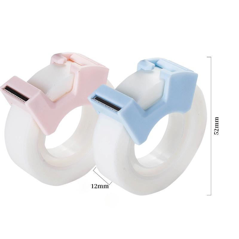 Writable Clear Adhesive Tape with Tape Cutting Tool Writable Invisible Correction Tape School Stationery Protable Tape Dispenser