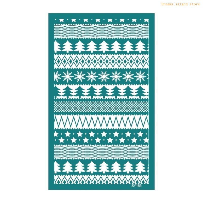 

Earrings Transfers Stencils Christmas Theme Silk Screen Stencils for Craft HX6C