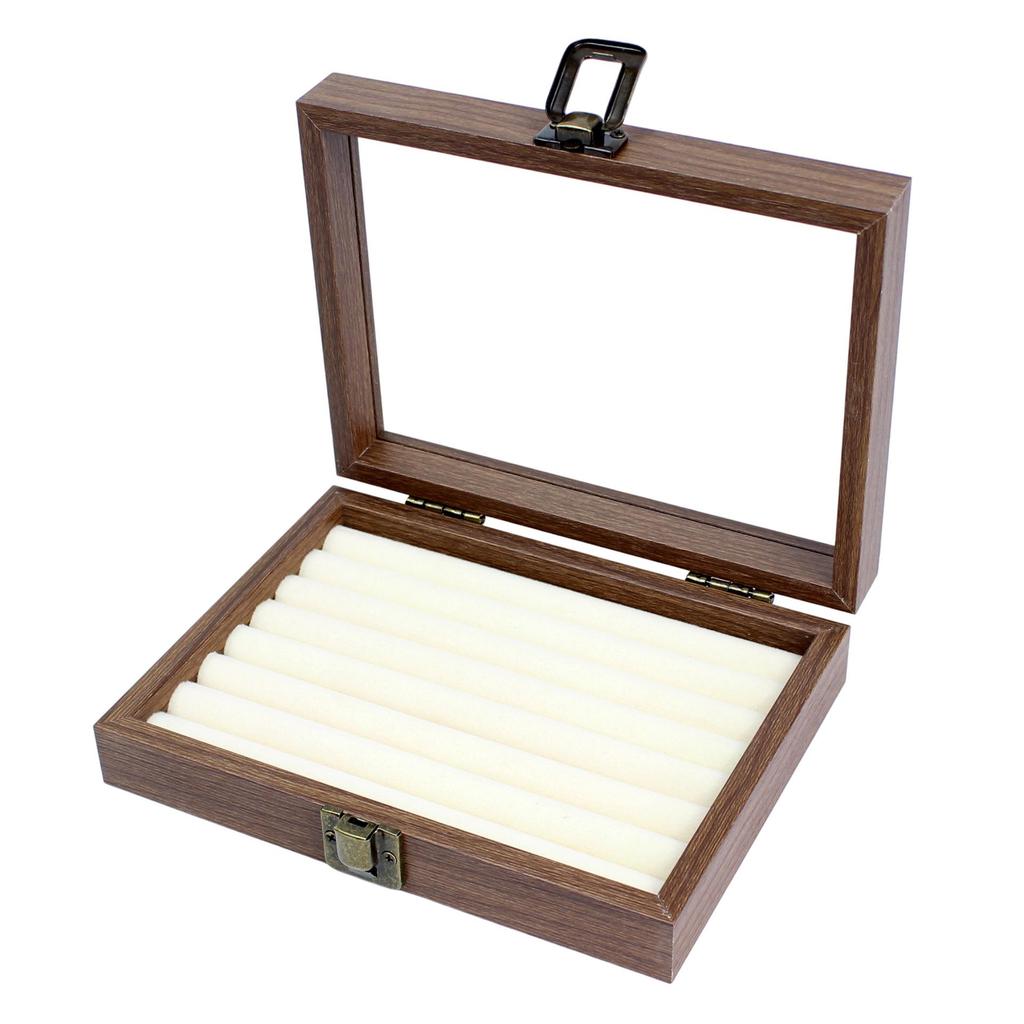 Large Capacity Walnut Jewelry Storage and Display Box