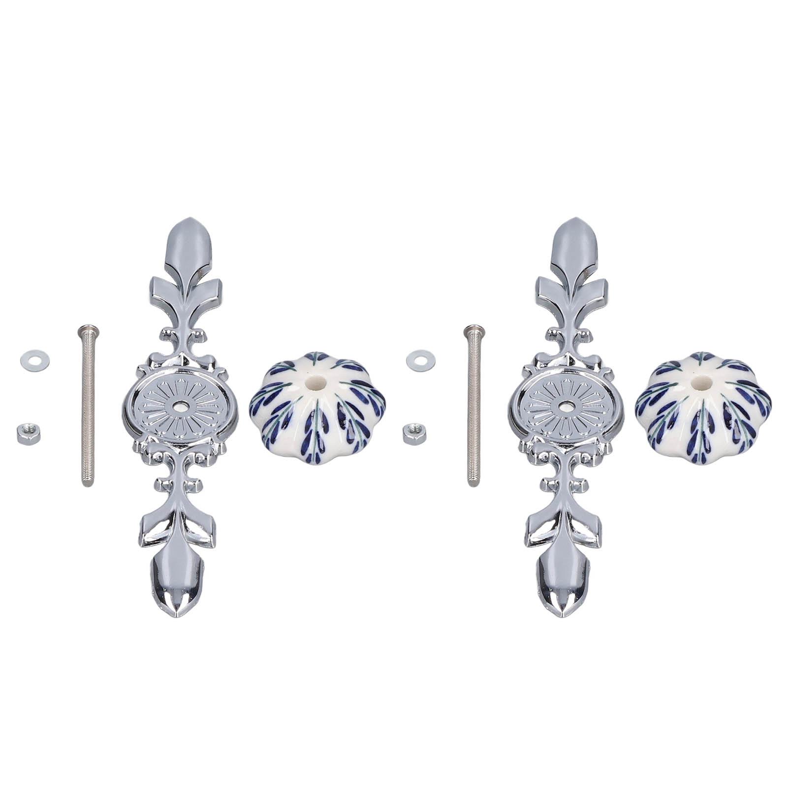 

2pcs set Ceramic Cabinet Handle Modern Simple Style Hand Painted Ceramic Cabinet Knobs Type 3