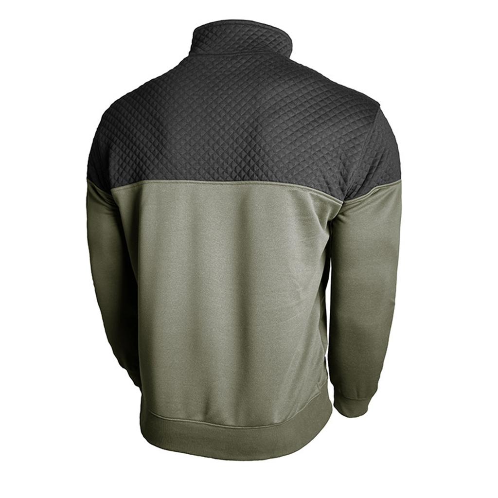 Men's Pullover Long Sleeved Stand Up Collar Sweatshirt Casual Collar Base Shirt