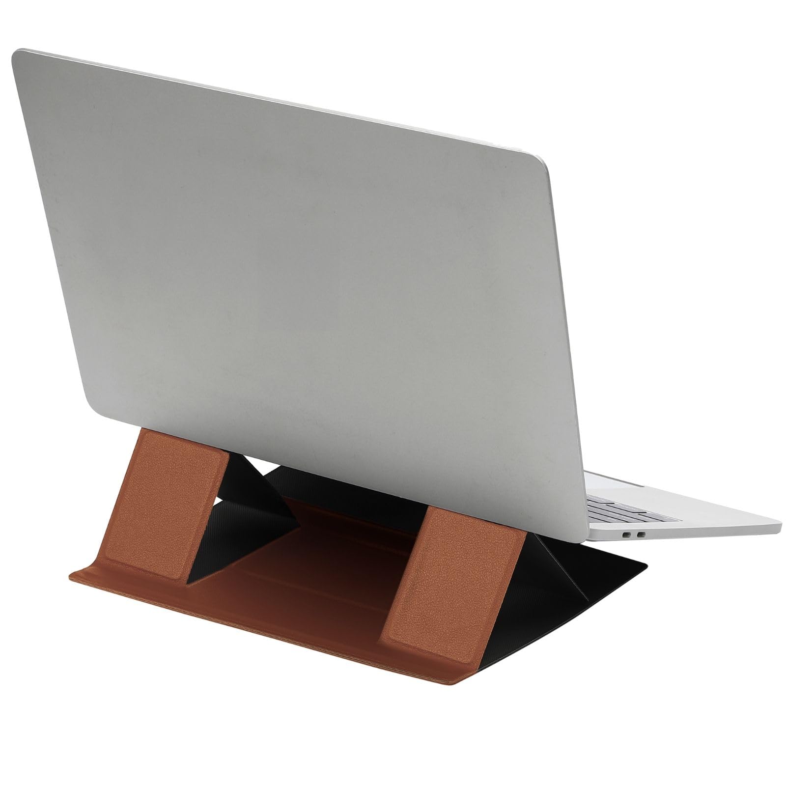 

Calm Wish Laptop Adjustable Efficiency Universal Fit for Smartphones Stand, Brown, Thin, Lightweight, Angle, Foldable, Compact, Tool,