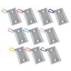 Nijimomo Clear Accessory Case, Set of 10, Multi-Case Bags, Transparent Mini Pouches with Colorful Carabiners (Set of 10 Colors)