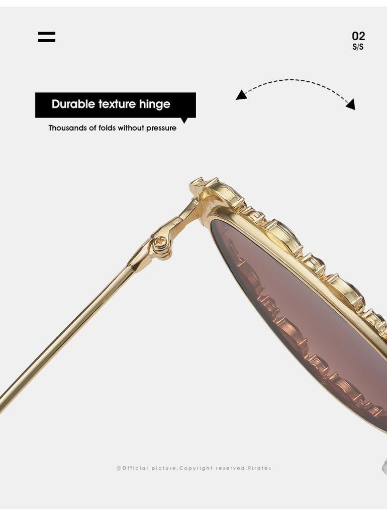 Cat-Eye Geometric Rhinestone Triangle Sunglasses