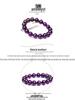Hongchu Deep Purple Uruguayan Amethyst Crystal Bead Bracelet, Semi-finished Loose Beads