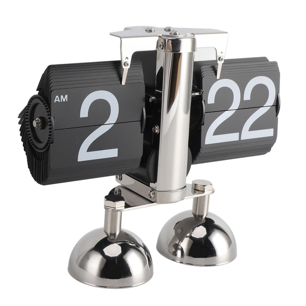 Retro Digital Nedfällbar Klocka Nedfällbar Bordsklocka Mekanisk Batteridriven Hemkontorsdekor 2 Ben