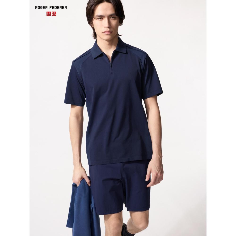 Uniqlo Japan Dry Ex Half Zip Polo Shirt