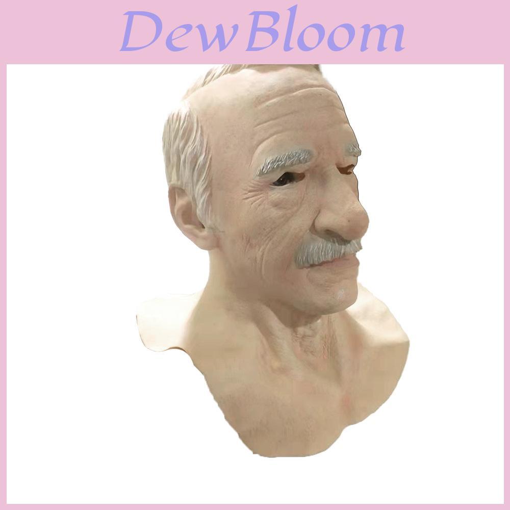 Latex Old Man Mask For Halloween Party And Live Streaming Prop