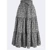 Elastīga augsta vidukļa sieviešu A līnijas gari svārki Boho Vintage ziedu apdruka Maksi svārki Plisēti plūstoši mazuļa rudens svārki īsi
