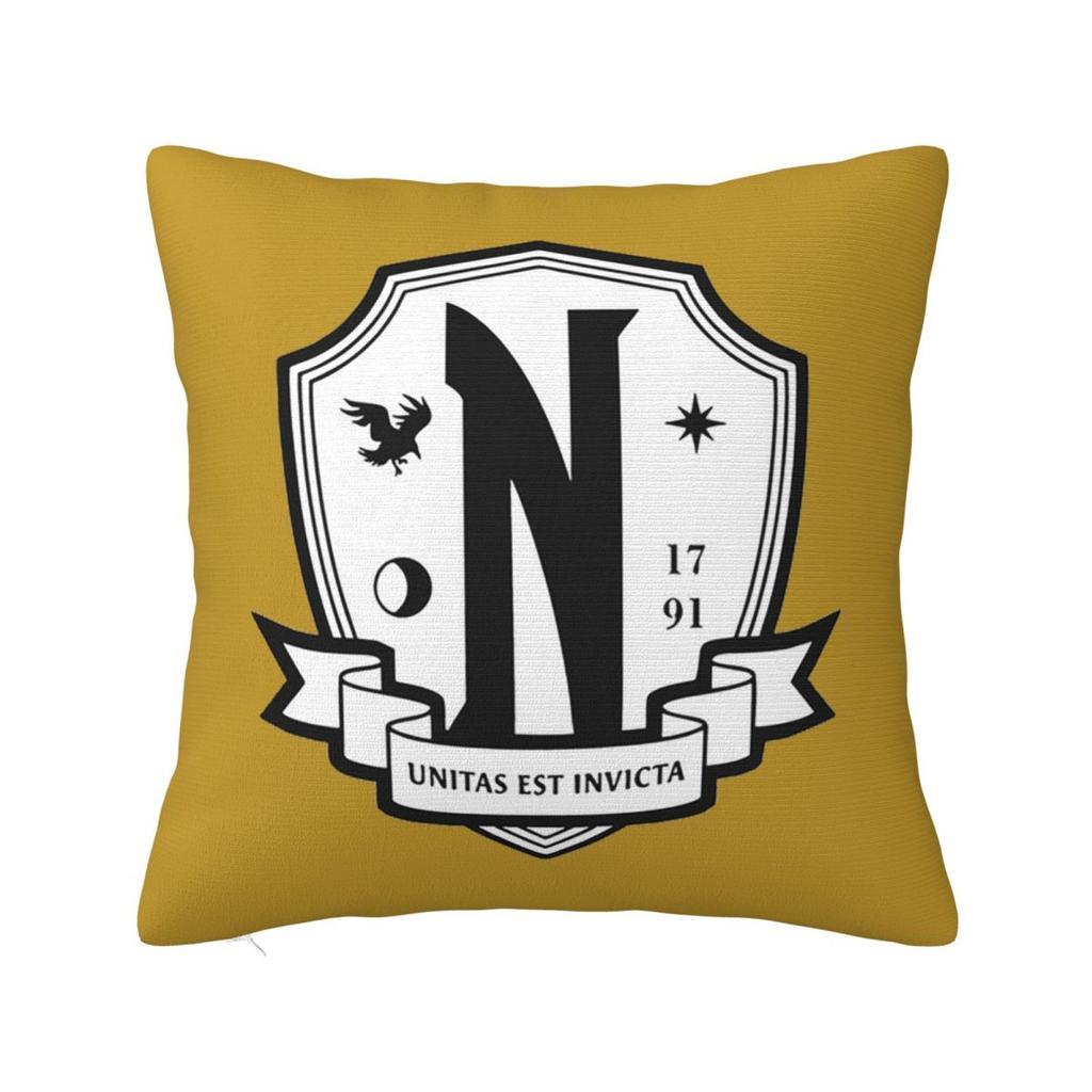 Nevermore Academy Crest (clean) Square Pillowcase Cushion Cover Pillow Case Throw Pillow Cover for Home Sofa Living Room