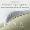 Men's Spring and Summer Pure Cotton Breathable Graphene Antibacterial Crotch Mid Waist Briefs