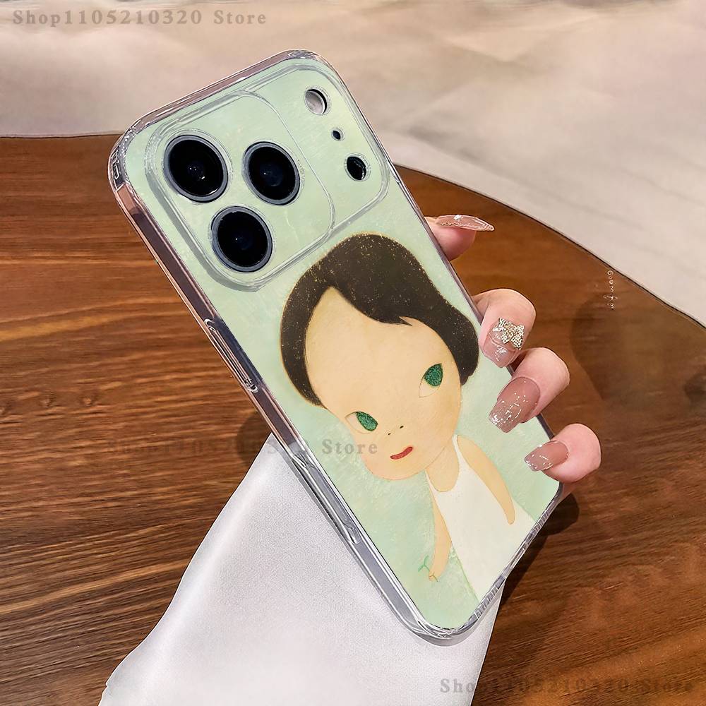 Cute Y-Yoshitomo N-Nara Phone Case For iPhone 17,16,15,14,13,12,11 Pro,Max,Plus,X,XS,XR,SE4,E Mini Transparent Soft Cover