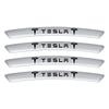 guhzk4 4pcs Aluminum Wheel Rims Racing Stickers Badge Auto Decor Car Styling for Tesla Model 3 S X Y 2022 Style Roadster Invader Coil