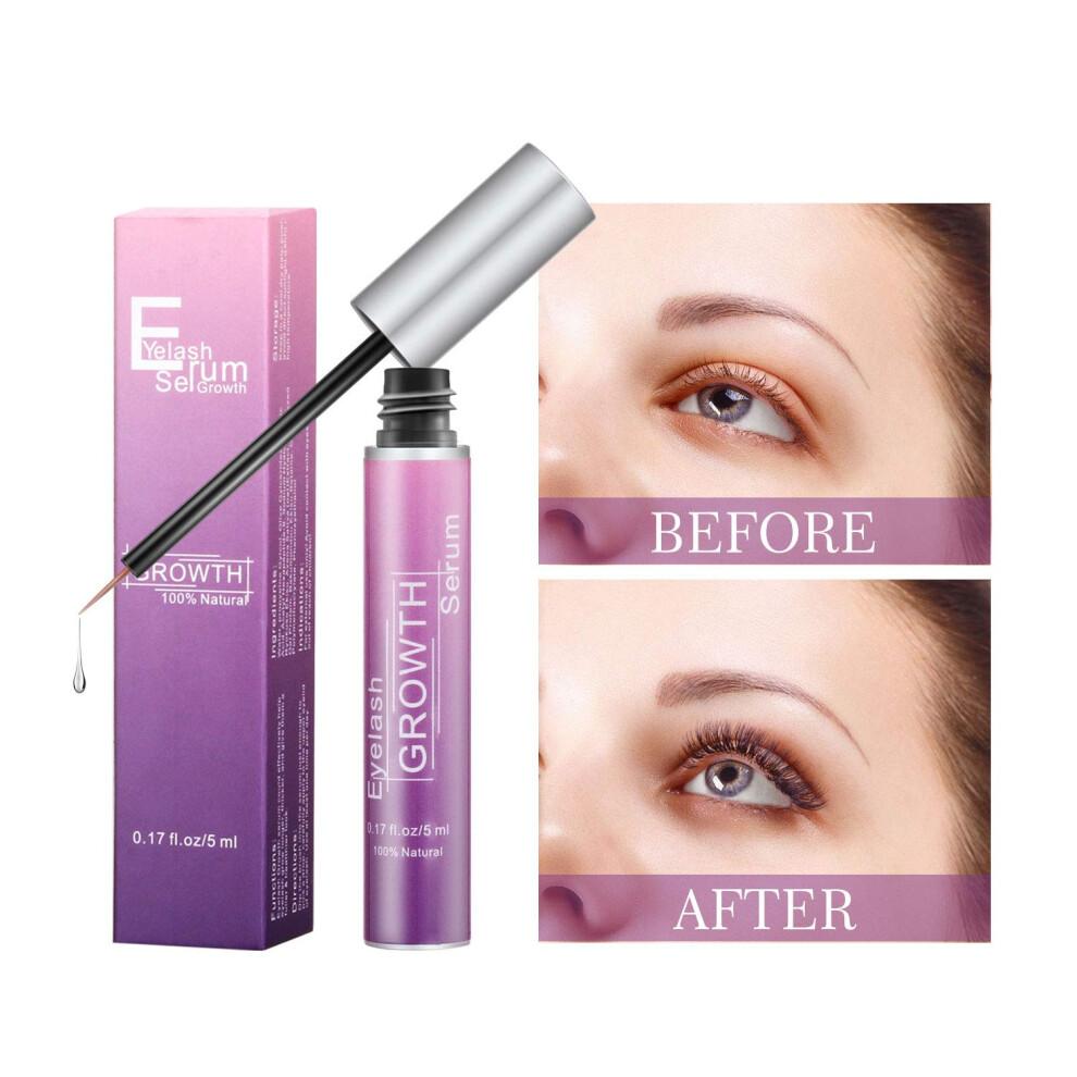 Eyelash and Eyebrow Growth Serum 5ml – Longer Fuller Lashes, Thicker Natural Brows, Hypoallergenic