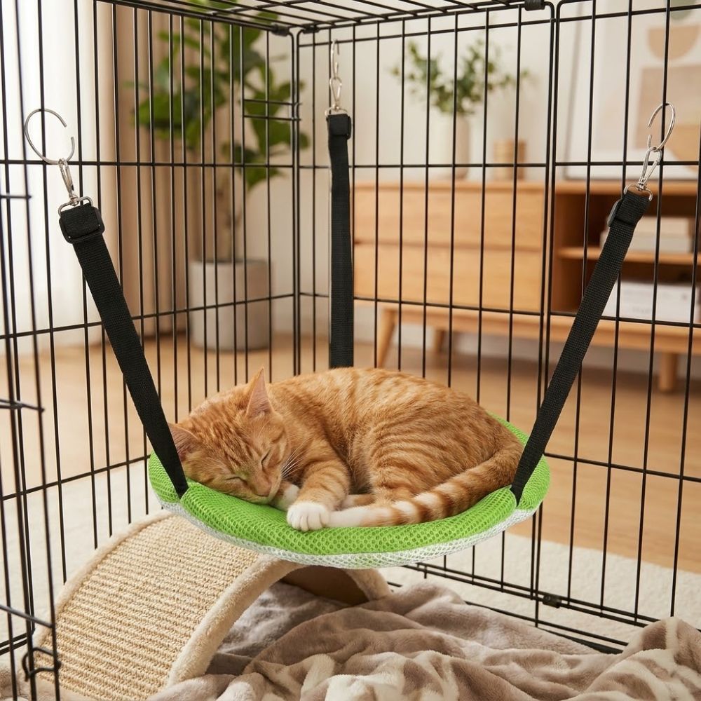 Comfortable Hanging Cat Bed Adjustable Lanyard Pet Cage Hammock Durable Cat Nest For Cat Cage