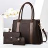 Color Trendy Block Mom And Child Bag Spacious Medium Size Pu Shoulder And Crossbody Bag For Women