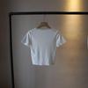 Petite Short-Sleeved Bow Slim-Fit Top - 2025 Korean Style Summer Women's Fashion