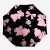 1pc Bunny Floral Automatic Folding Umbrella - Compact 8-Rib Design, Durable Plastic & Iron, Lightweight for Outdoor Daily Use109