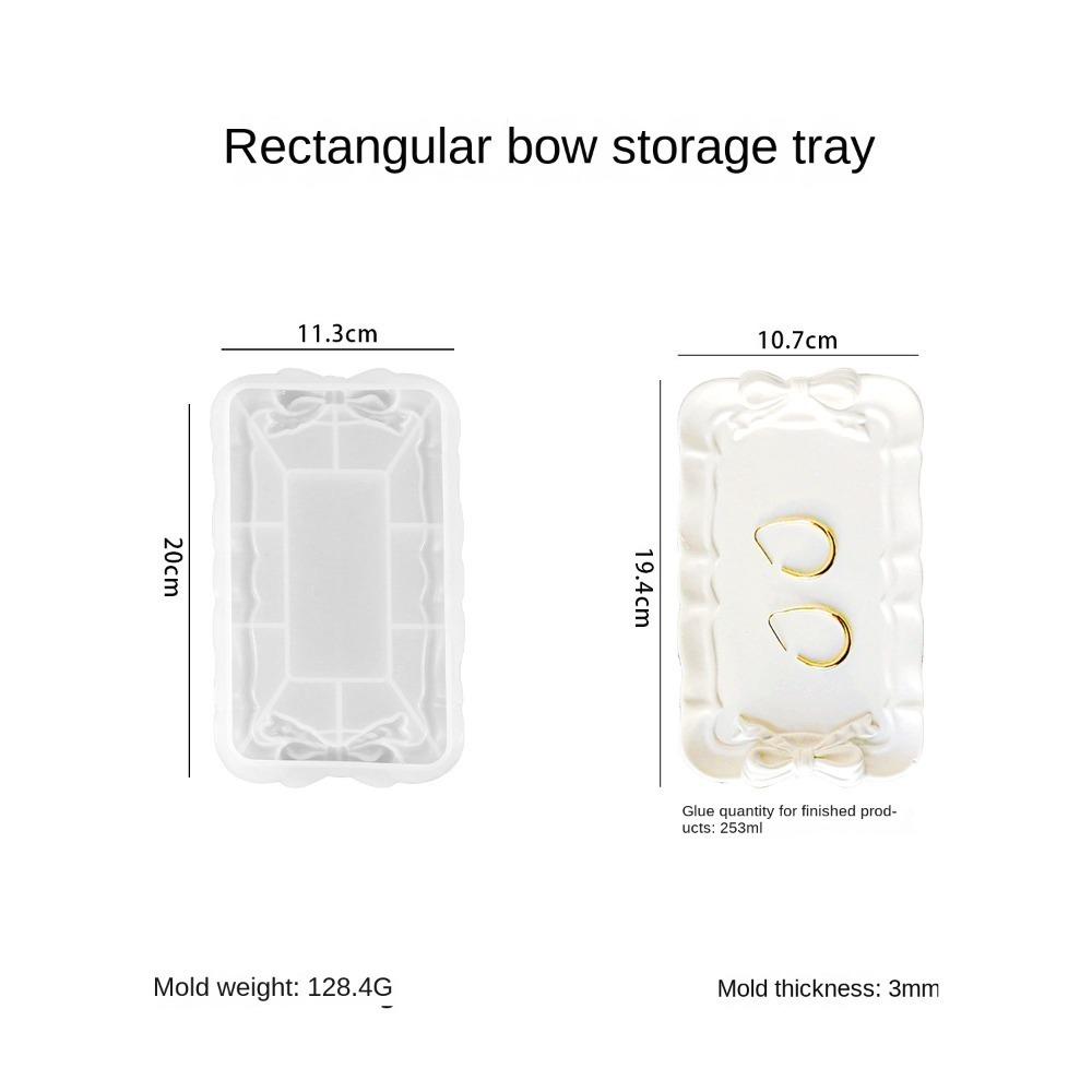 Vassoio portaoggetti rettangolare Stampo in silicone Stampi per colata in resina vuoti Decorazione della casa