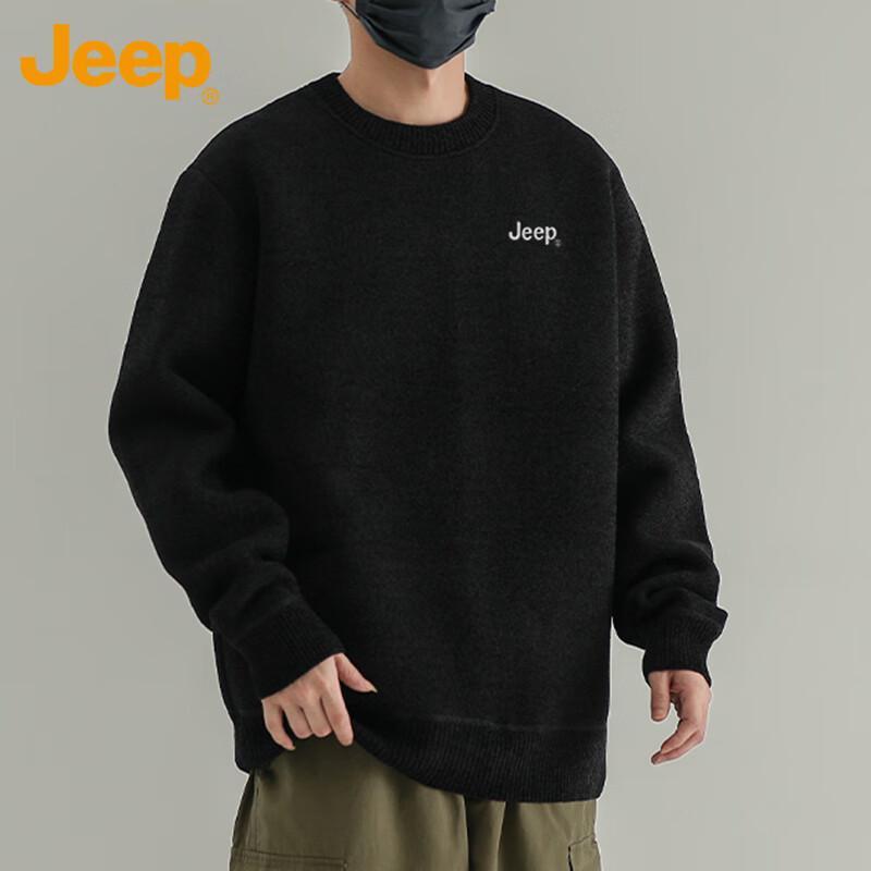 Jeep Men's Fleece Lined Knit Sweater