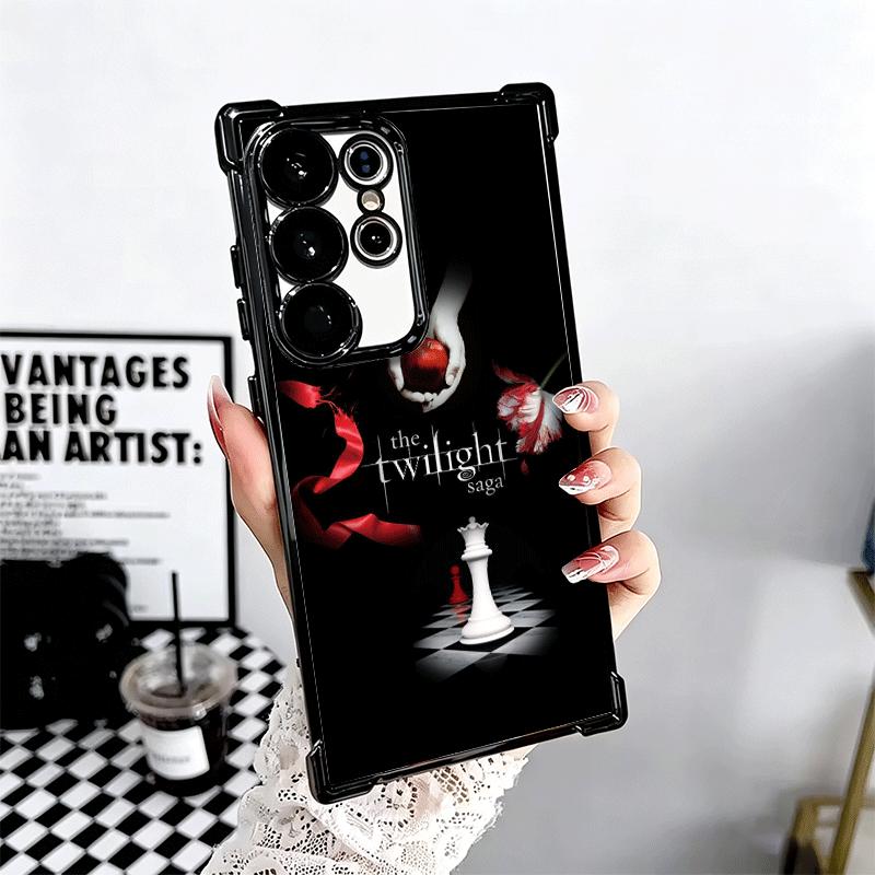 Twilight Saga Edward Plating Phone Case For Samsung Galaxy S24 S25 FE S26 Edge S23 Ultra S22 S21 Plus S20 Anti-Fall Airabag Cove