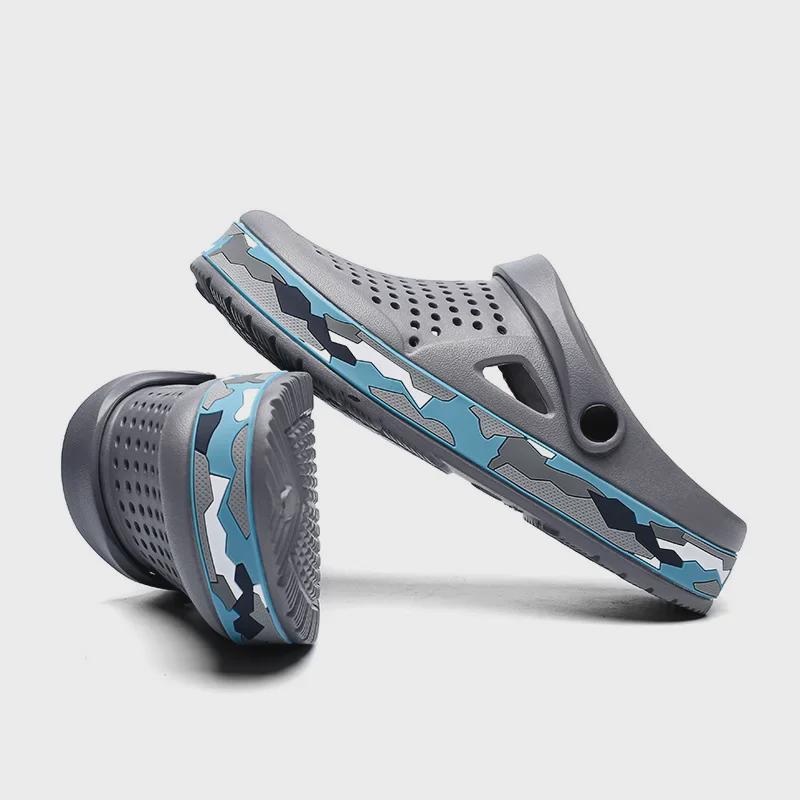 Men's Fashionable Spring/Summer Sandals - Versatile Hole Design for Casual Wear & Outdoor Beach Activities