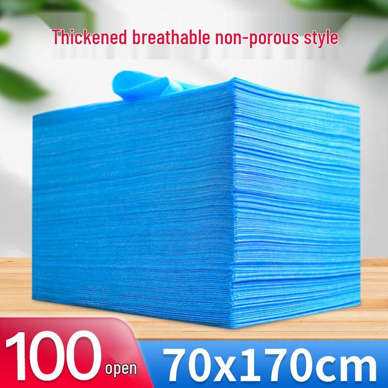 Waterproof Oilproof Disposable Bed Sheets with Hole - Non-Woven, Breathable, 100-Pack