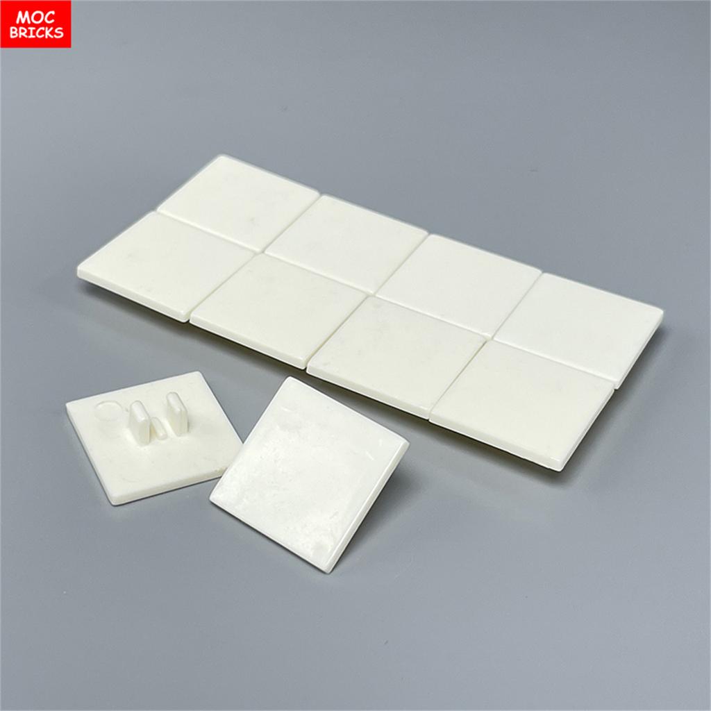 10pcs/lot MOC Bricks Road Sign Clip-on 2 x 2 Square Fit With 30258 15210 Building Blocks Parts Educational Dolls Children's Toys