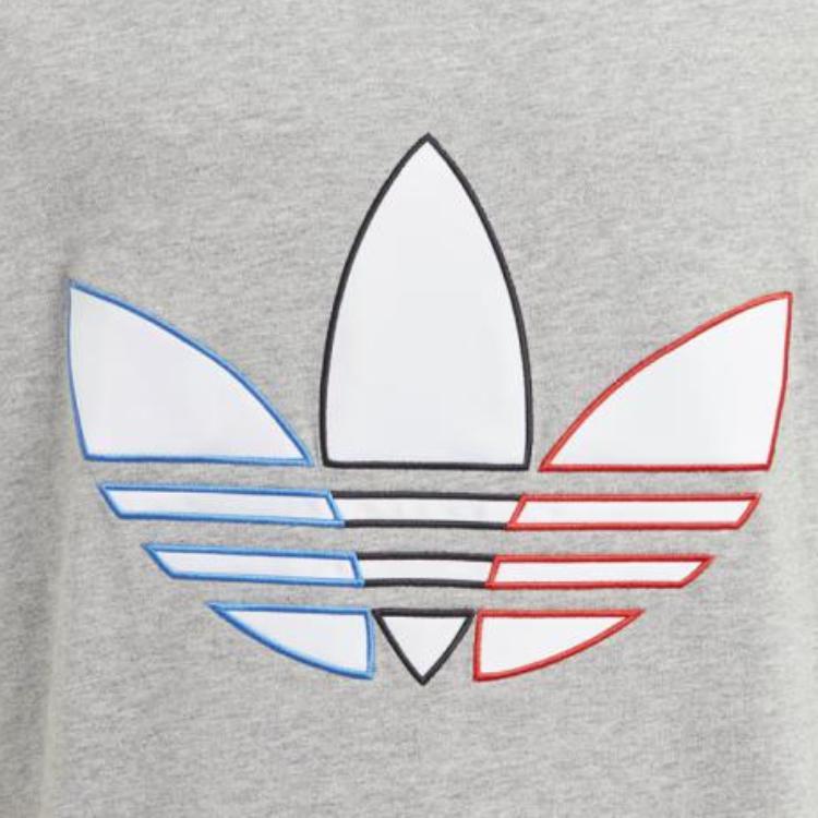 Adidas Logo Printed Sports Short Sleeve T-Shirt Men Tops Gray GQ8917