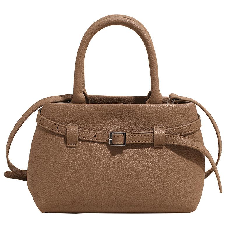 

Wholesale simple temperament portable platinum bag women s business commuter style advanced lychee pattern messenger bag хаки