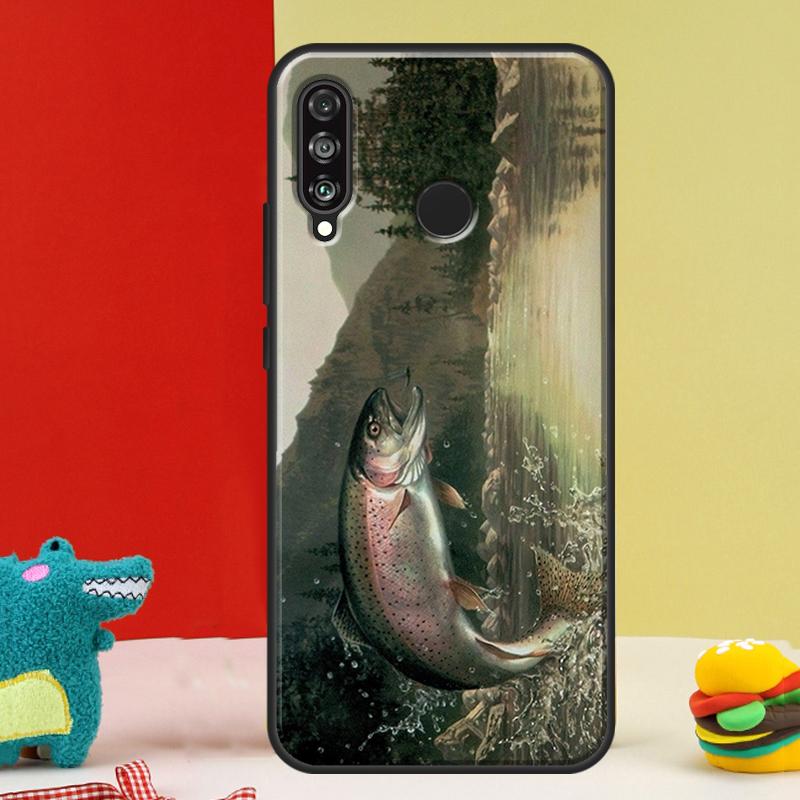 Rainbow Trout Fishing For Huawei Nova Y91 Y90 Y60 Y70 Y72 Y61 9 10 SE 12i 12s 11i 5T P60 Pro P20 P30 P40 Lite Case
